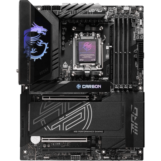 MSI MPG X870E CARBON WIFI ATX Motherboard for AMD Socket AM5 CPUs